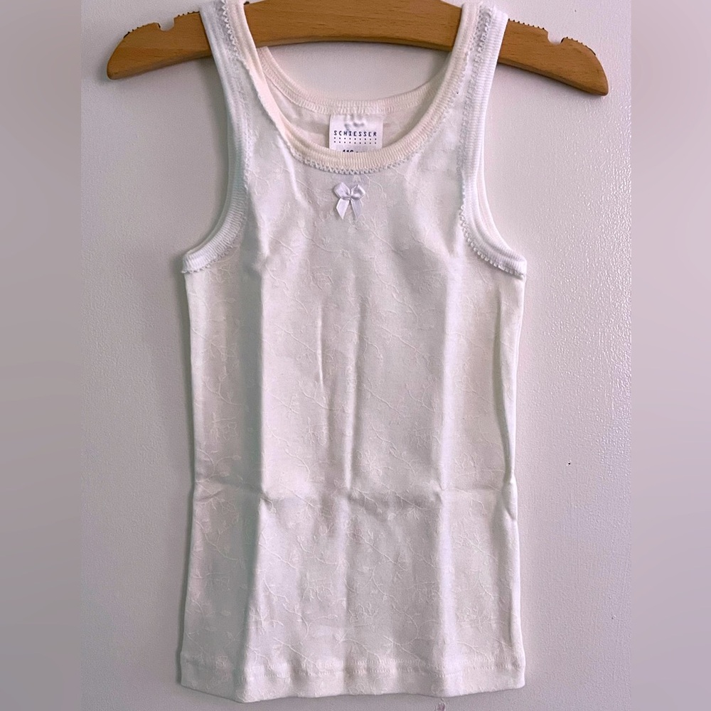 New Girl Undershirt SCHIESSER Without Tag Size 4-5 years old white color
